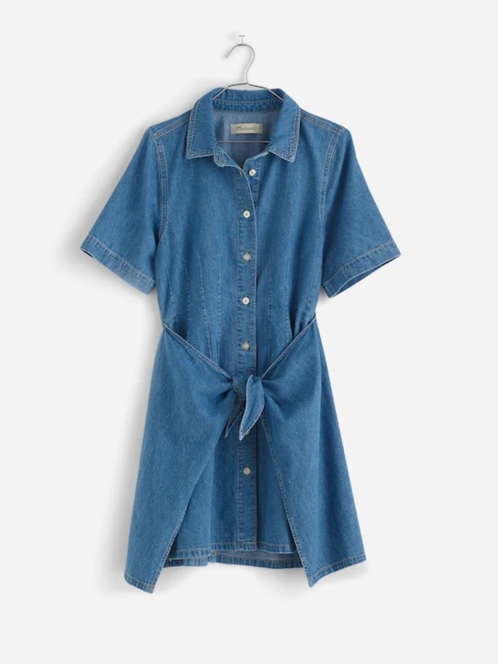 Madewell // Denim Tie-Front Shirt Dress